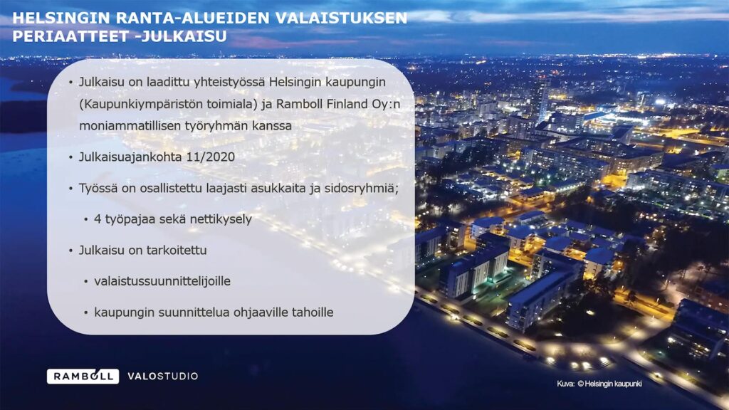 Helsingin ranta-alueiden valaistuksen periaatteet