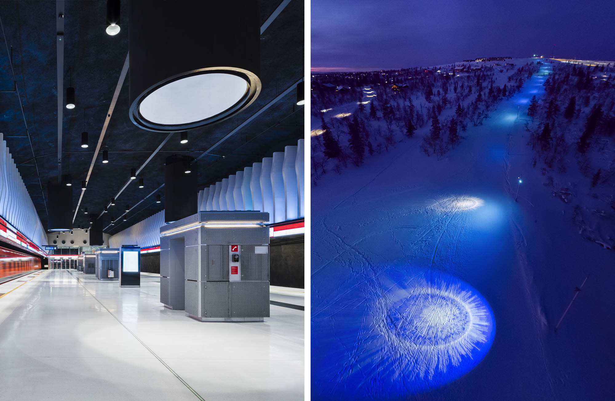 Vuoden valaistuskohde 2019: Länsimetro ja Aurora Experience